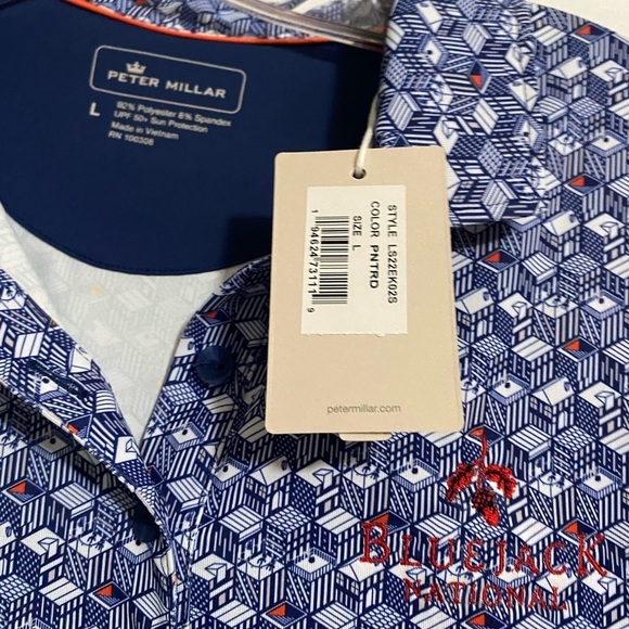 NWT Peter Millar UPF 50+ Perfect Fit Performance Polo - Picture 5 of 5